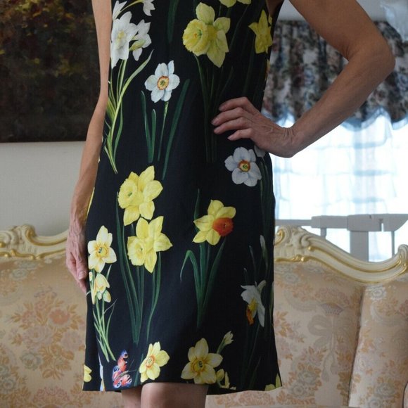 New DOLCE & GABBANA Runway Artistic Floral Design Lined dress IT 42,US 6-8, S-M. - Picture 4 of 11